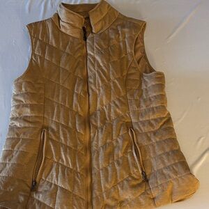 Bagatelle Tan Quilted Women's Vest
